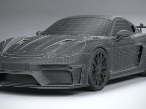 Porsche 718 Cayman GT4 RS 2022 lowpoly 3D Model
