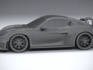 Porsche 718 Cayman GT4 RS 2022 lowpoly 3D Model