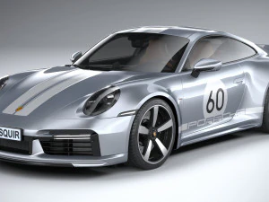 Porsche 911 Sport Classic 2023 3D Model