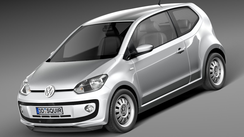 Volkswagen UP 3-door 2013 3D 模型 .c4d .max .obj .3ds .fbx .stl .blend