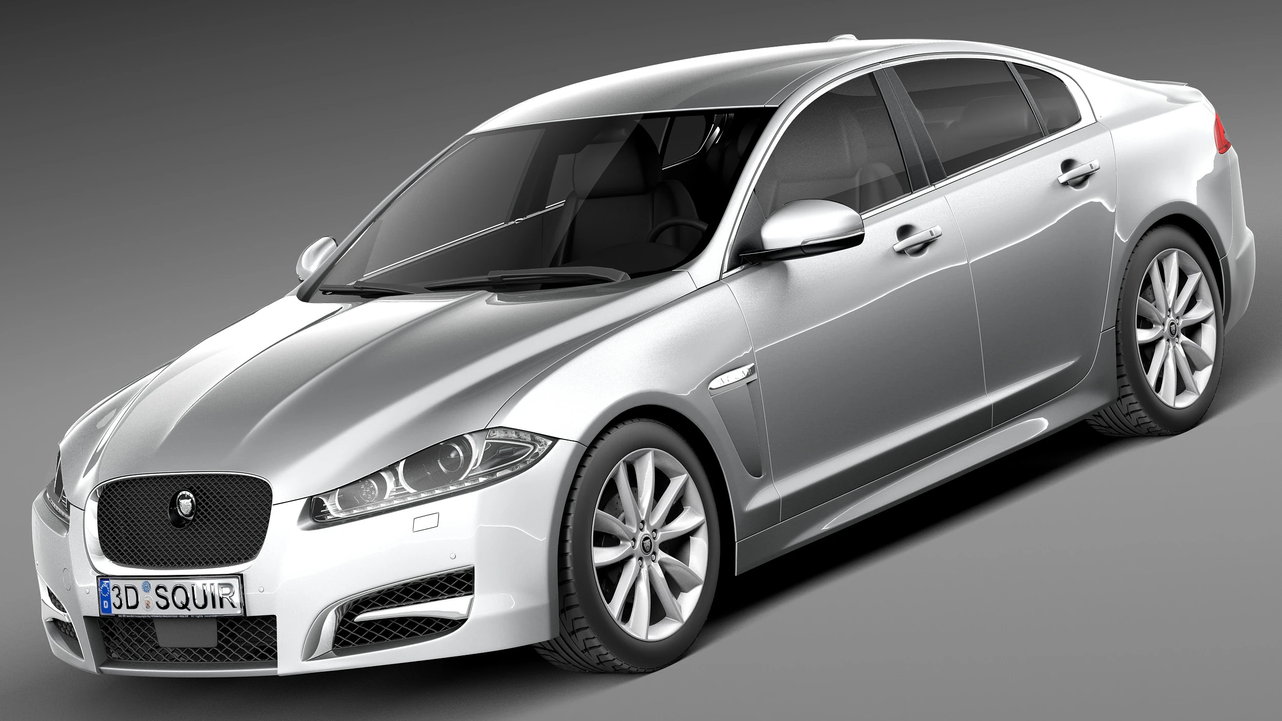 Jaguar XF 2013 3D Model .c4d .max .obj .3ds .fbx .stl .blend 