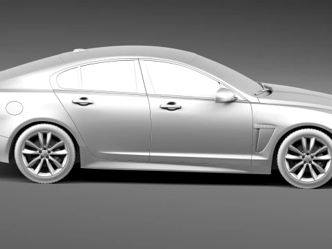 Jaguar XF 2013 3D Model