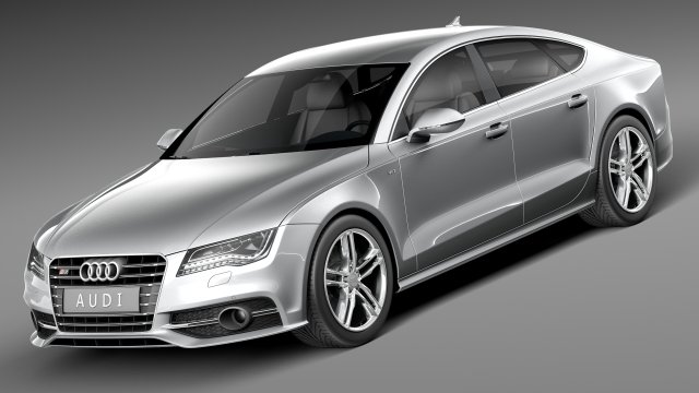 Audi S7 2013 3D Model .c4d .max .obj .3ds .fbx .stl .blend 