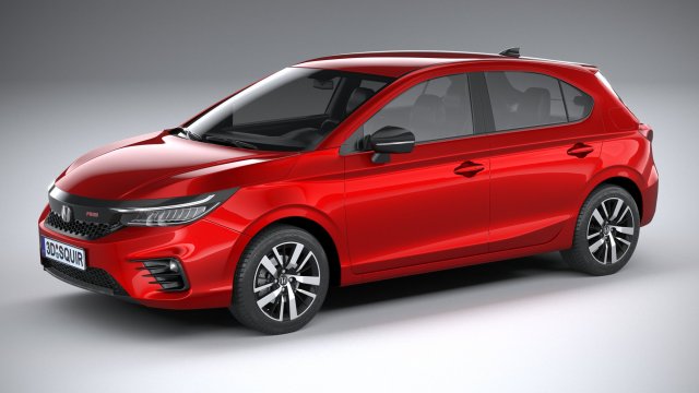 Honda City RS Hatchback 2022 Modèle 3D .c4d .max .obj .3ds .fbx .stl .blend 