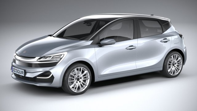 Generic Hatchback v2 2022 3D Модель .c4d .max .obj .3ds .fbx .stl .blend 