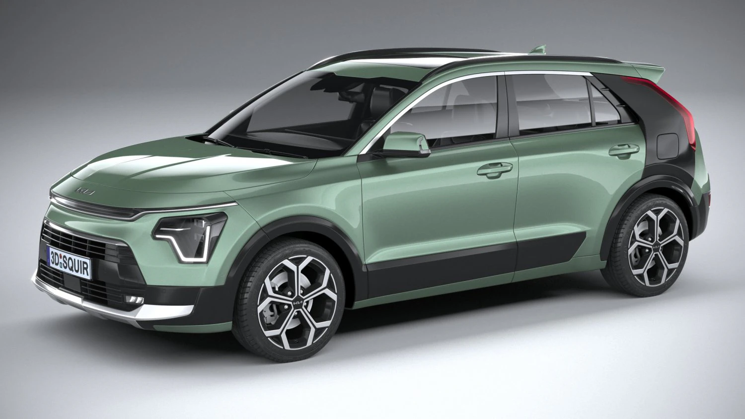 Kia Niro 2023 3D Model .c4d .max .obj .3ds .fbx .stl .blend 