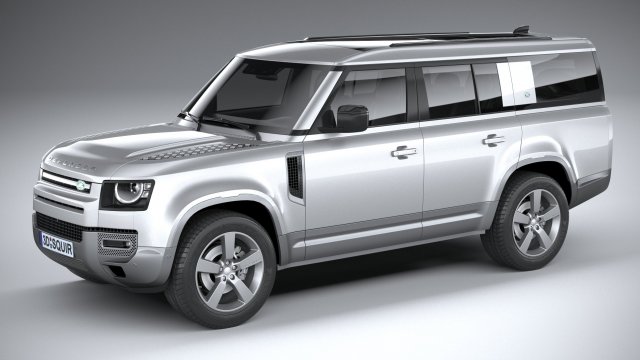 Land Rover Defender 130 2023 Modelo 3D .c4d .max .obj .3ds .fbx .stl .blend 