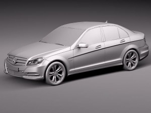 Mercedes-Benz C-class Sedan 2012 Modello 3D