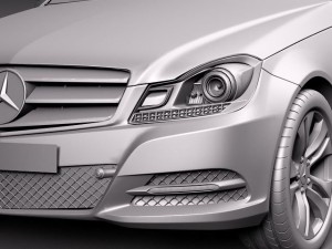 Mercedes-Benz C-class Sedan 2012 Modello 3D