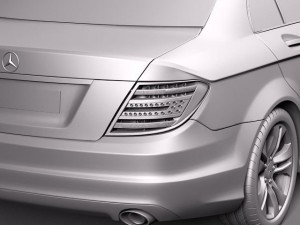 Mercedes-Benz C-class Sedan 2012 Modello 3D