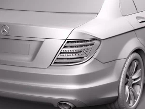 Mercedes-Benz C-class Sedan 2012 3D Model