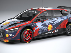 Hyundai i20 N WRC Rally1 2022 Lowpoly 3D Model