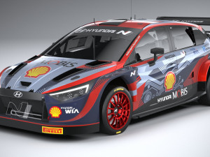 Hyundai i20 N WRC Rally1 2022 Lowpoly 3D 模型