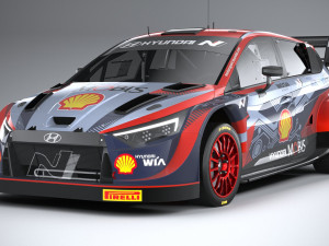 Hyundai i20 N WRC Rally1 2022 Lowpoly 3D 模型