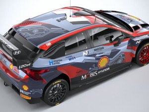 Hyundai i20 N WRC Rally1 2022 Lowpoly 3D 模型
