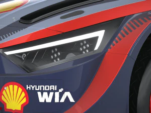 Hyundai i20 N WRC Rally1 2022 Lowpoly 3D Model
