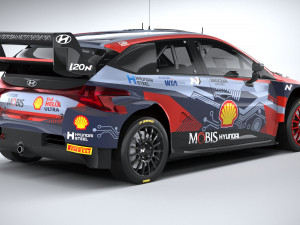 Hyundai i20 N WRC Rally1 2022 Lowpoly 3D 模型