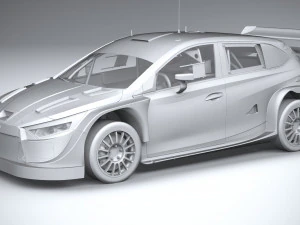Hyundai i20 N WRC Rally1 2022 Lowpoly 3D Model