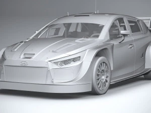 Hyundai i20 N WRC Rally1 2022 Lowpoly 3D Model