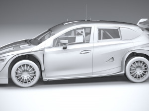 Hyundai i20 N WRC Rally1 2022 Lowpoly 3D 模型
