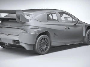 Hyundai i20 N WRC Rally1 2022 Lowpoly 3D Model
