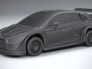 Hyundai i20 N WRC Rally1 2022 Lowpoly 3D Model