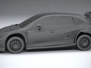 Hyundai i20 N WRC Rally1 2022 Lowpoly 3D Model