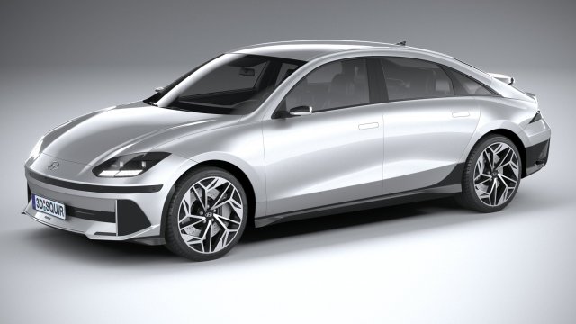 Hyundai Ionic 6 2023 3D Model .c4d .max .obj .3ds .fbx .stl .blend 