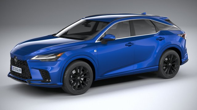 Lexus RX 500 2023 3D Model .c4d .max .obj .3ds .fbx .stl .blend