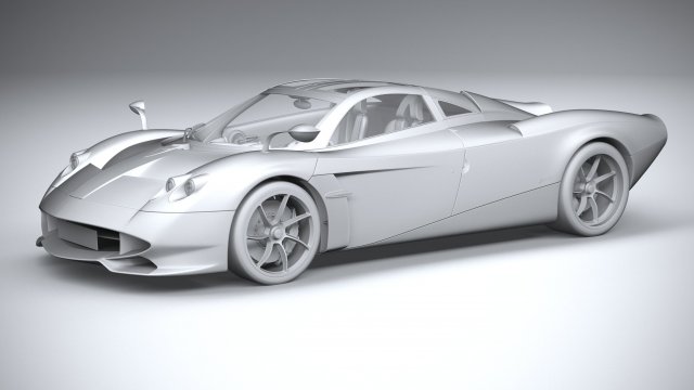 Pagani Huayra Codalunga 2023 3D Model in Royal Cars 3DExport