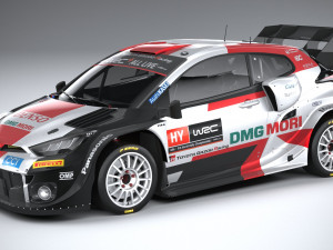 Toyota Yaris GR WRC 2022 LowPoly 3D Model