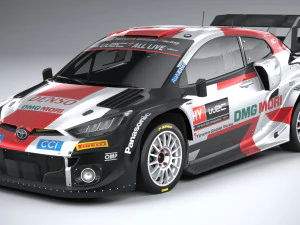 Toyota Yaris GR WRC 2022 LowPoly 3D Model