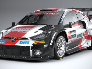Toyota Yaris GR WRC 2022 LowPoly Modelo 3D