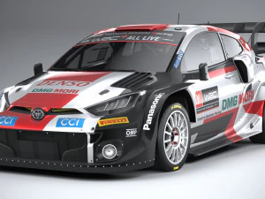 Toyota Yaris GR WRC 2022 LowPoly 3D Model