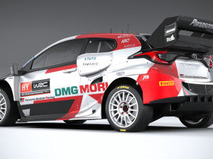 Toyota Yaris GR WRC 2022 LowPoly Modelo 3D