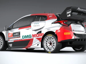 Toyota Yaris GR WRC 2022 LowPoly 3D Model