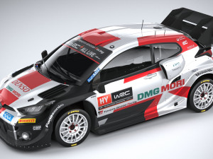 Toyota Yaris GR WRC 2022 LowPoly Modelo 3D