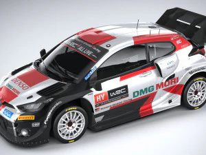 Toyota Yaris GR WRC 2022 LowPoly 3D Model