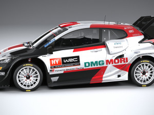 Toyota Yaris GR WRC 2022 LowPoly Modelo 3D
