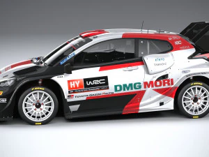 Toyota Yaris GR WRC 2022 LowPoly 3D Model