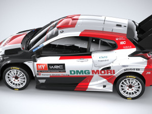 Toyota Yaris GR WRC 2022 LowPoly Modelo 3D