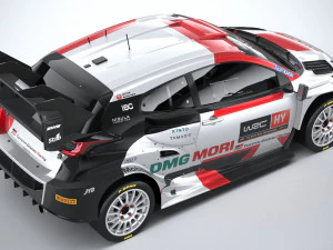 Toyota Yaris GR WRC 2022 LowPoly 3D Model