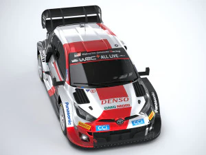 Toyota Yaris GR WRC 2022 LowPoly 3D Model
