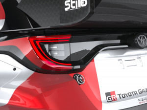 Toyota Yaris GR WRC 2022 LowPoly Modelo 3D