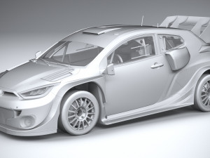 Toyota Yaris GR WRC 2022 LowPoly Modelo 3D