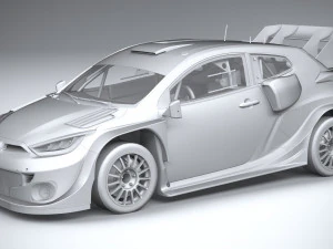 Toyota Yaris GR WRC 2022 LowPoly 3D Model