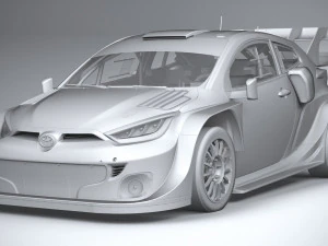 Toyota Yaris GR WRC 2022 LowPoly 3D Model