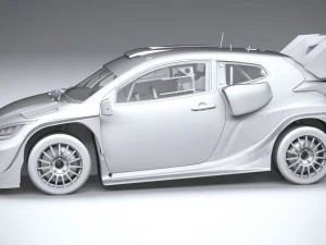 Toyota Yaris GR WRC 2022 LowPoly 3D Model