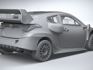 Toyota Yaris GR WRC 2022 LowPoly Modelo 3D