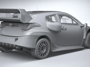 Toyota Yaris GR WRC 2022 LowPoly 3D Model